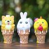 Delightful Ice Cream Animal Collectible Figurines Cute Shiba Inu Rabbit Panda Desk Decor