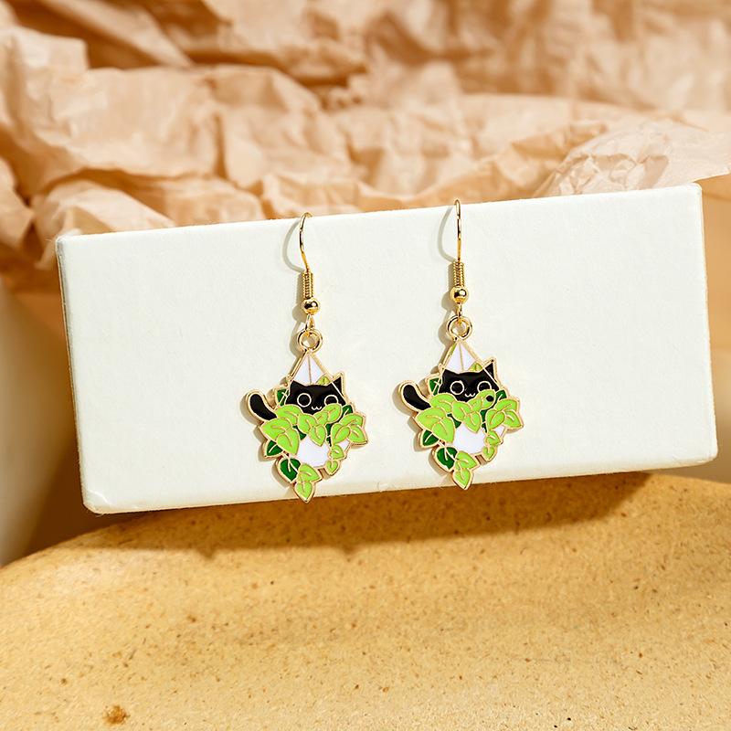 Cartoon Small Fresh And Cute Girl Ear Hook, Summer Fresh And Sweet Earrings, Niche Design Childlike Earrings