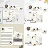 1 Conjunto Papel de Carta e Envelopes Conjunto Gatinhos Pretos Papel de Carta Papelaria para Escrever Cartas