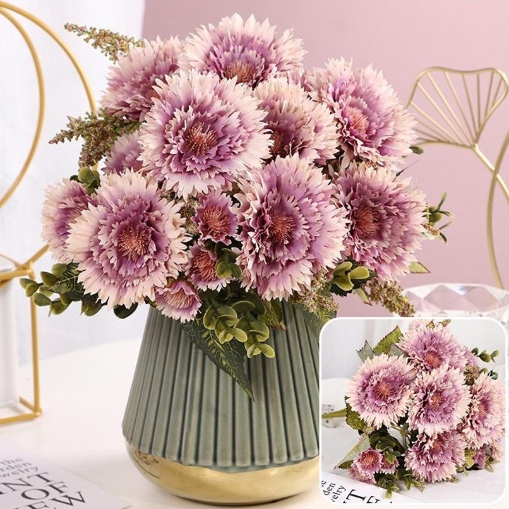 Silk Artificial Gerbera Bouquet 30cm Simulation Plant Decor Fake Sunflower Gerbera  Photo Props