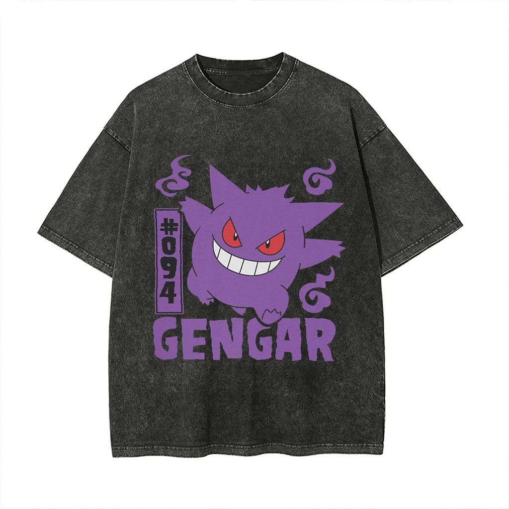 Oversized Pokemon Vintage Wash T-Shirt Man Women Y2k 2026 Unisex Harajuku Graphic Tee Short Sleeve Tee Loose Casual Tops Summer