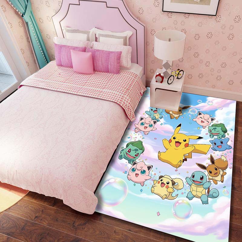 

Cute Pokémon print home rug, anime style, cartoon welcome mat, a great gift for family and friends. 60x90cm
