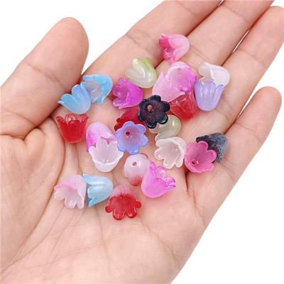 Yüksek Kaliteli Akrilik Çan Orkide Boncuklar 20 Adet Kolye Ucu Hazne Malzemesi Kendin Yap Takı Aksesuarları Bileklik Küpe Yapımı için Yaratıcı Çiçek