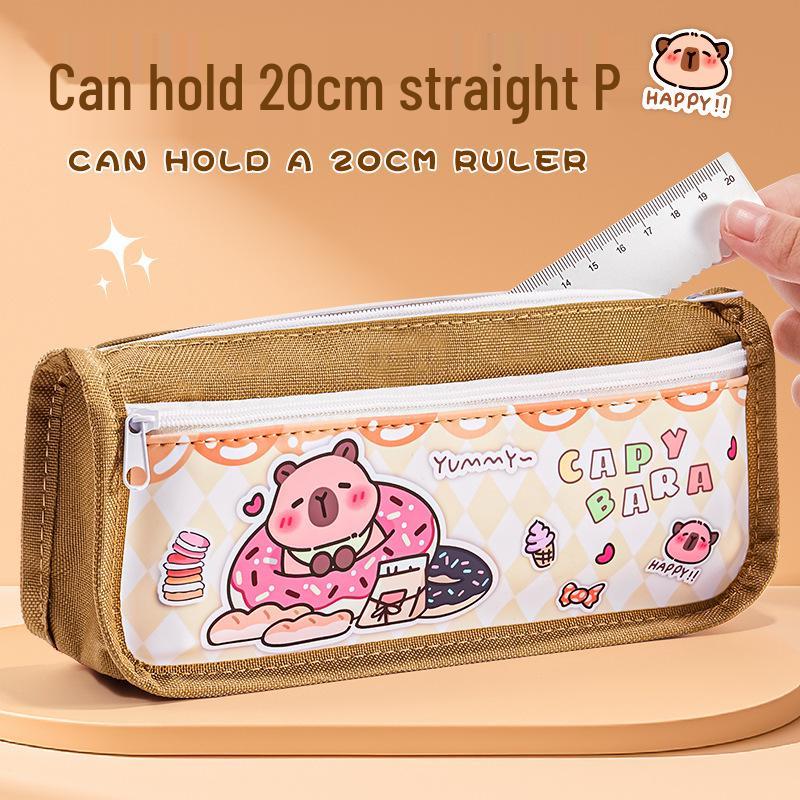 Capybara Large-Capacity Pencil Case for Girls – Cute, High-Value Design for Primary and Junior High Students
