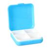 Portable Square Four-Grid Pill Box Small Medicine Organizer Travel Moisture-Proof Durable Carry-On Medicine Container