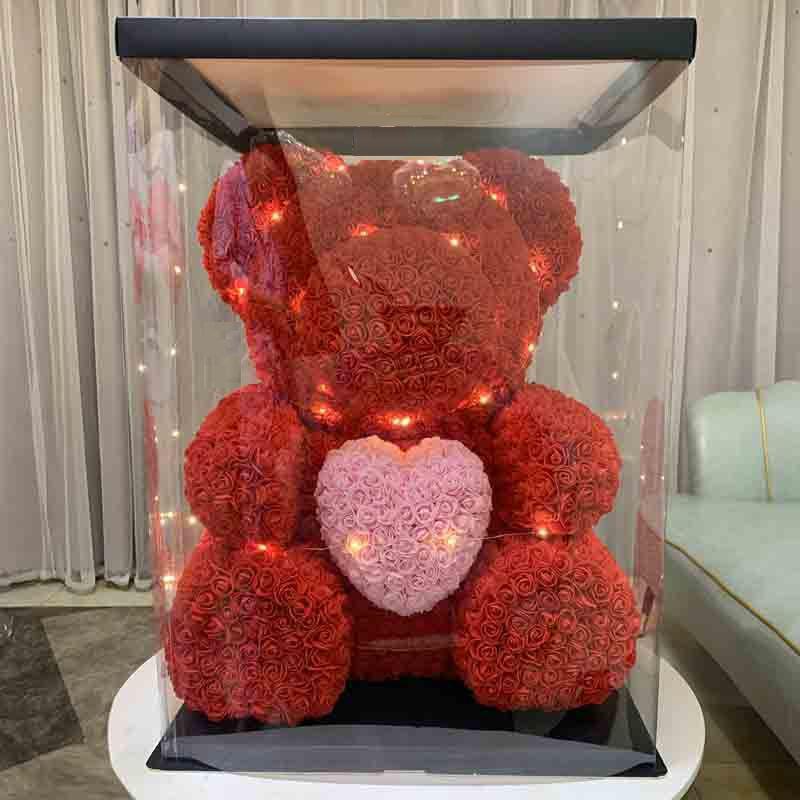 70cm Eternal Rose Flower Bear - Perfect Gift for Girlfriend, Best Friend, Valentine's, Qixi, and Birthday Celebrations