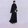 Damenrobe schwarz langärmlig Rundhalsausschnitt muslimisches Kleid