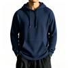 Men's Hooded Pullover Sweatshirt Solid Loose Casual Long Sleeve.
