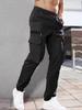 Pantaloni Casual da Uomo Multi-tasche - Taglia Standard, Senza Etichetta.