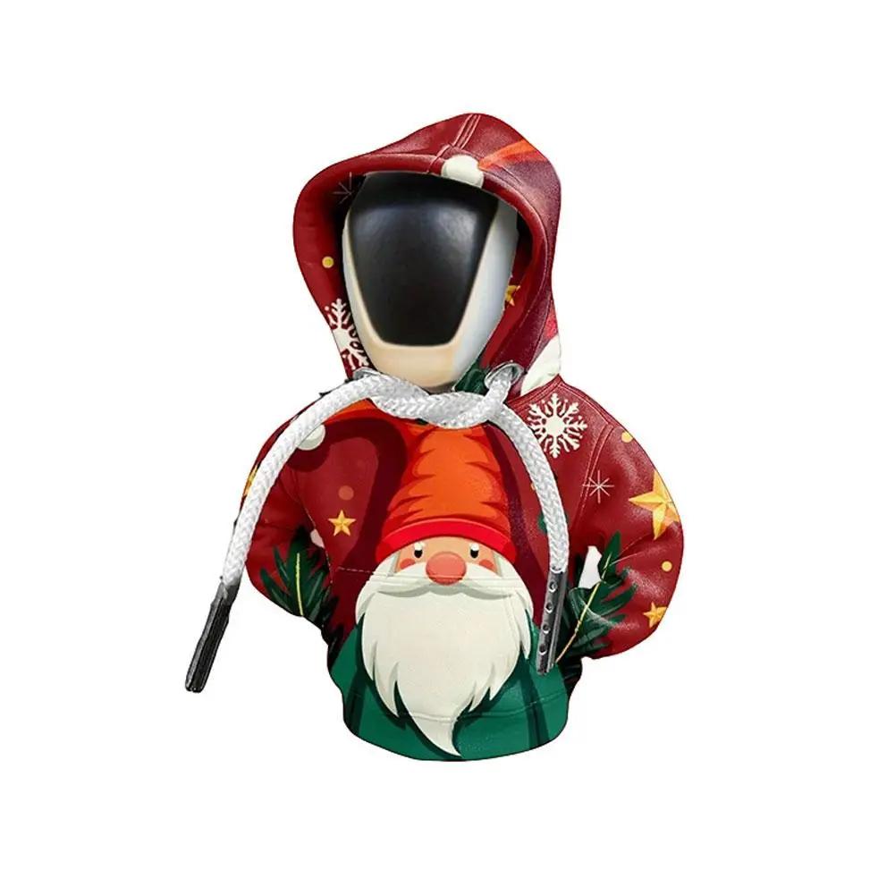 Creative Christmas Car Gear Lever Cover Small Hoodie Santa Gear Gear Hood Claus Decoration Creative Lever Lever F4K9