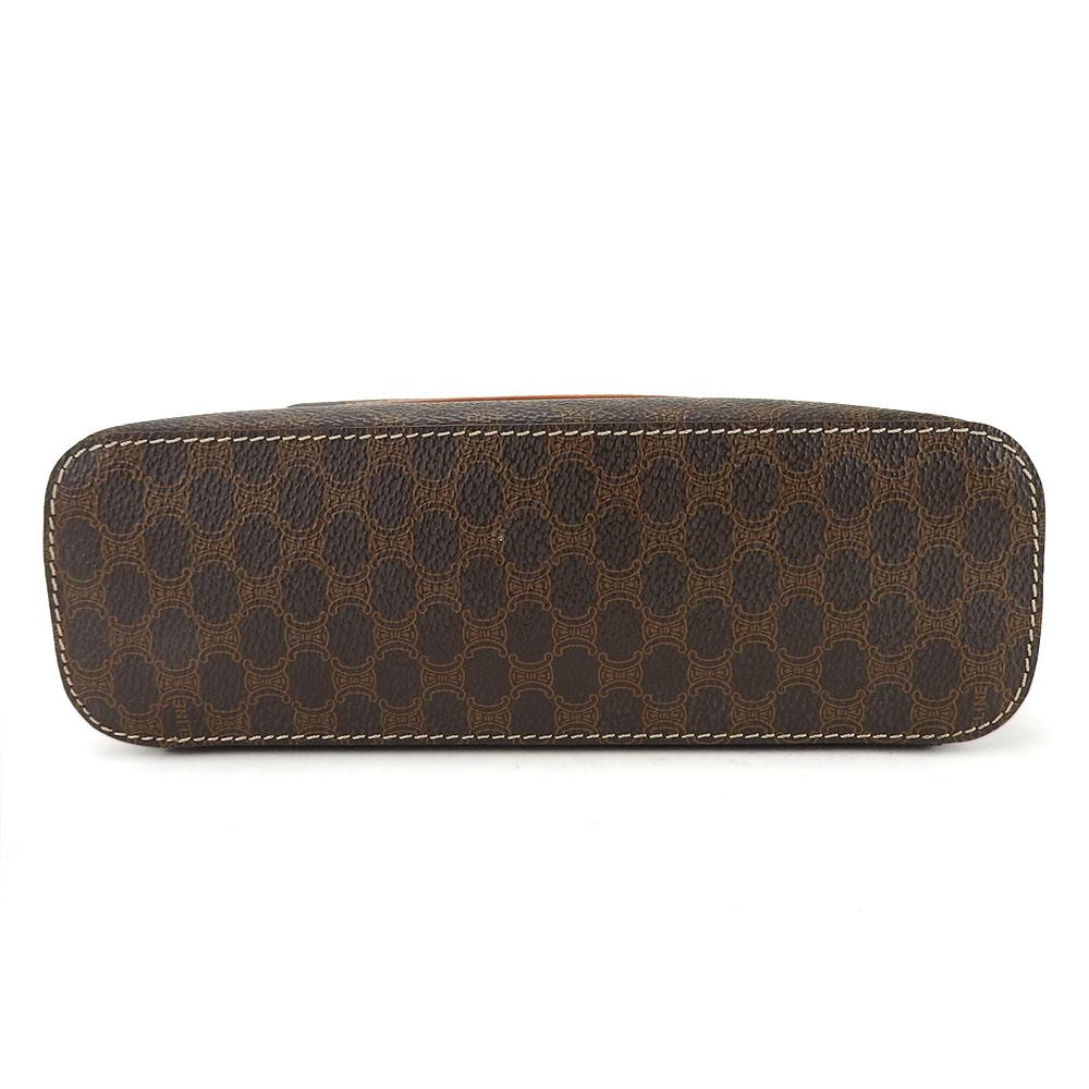 Bolsa de Mão CELINE Usada Macadam PVC/couro Marrom Bolsa de Necessaire