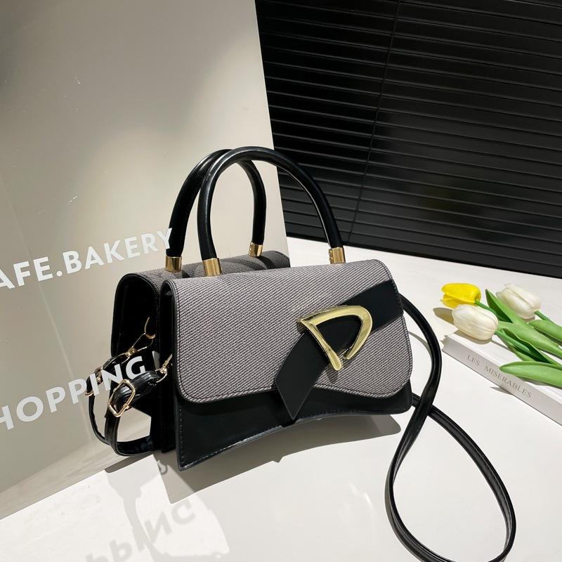Fashion Light Luxury New Popular Retro Casual Solid Color Portable Shoulder Crossbody Small Square Bag