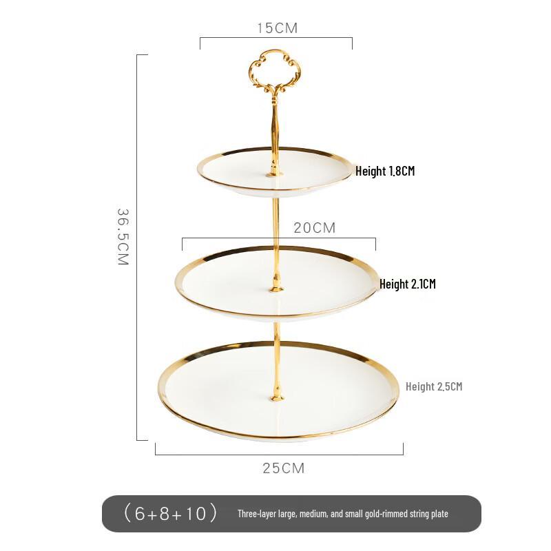 

Европейский стиль, золотой, двухъярусный, керамический, подставка для тортов и десертов