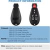 ECCPP 1XKey Fob Shell Case Replacement Compatible with 2008 for Chrysler Town & Country2012 for Chrysler Town & Country, M3N5WY783X Car Key Fob