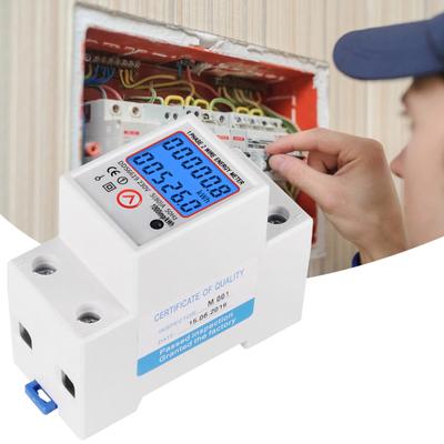 DDS6619-526L Elektroměr 35mm Montáž na DIN lištu Resetovatelný 1000P/kWh Jednofázový Elektroměr