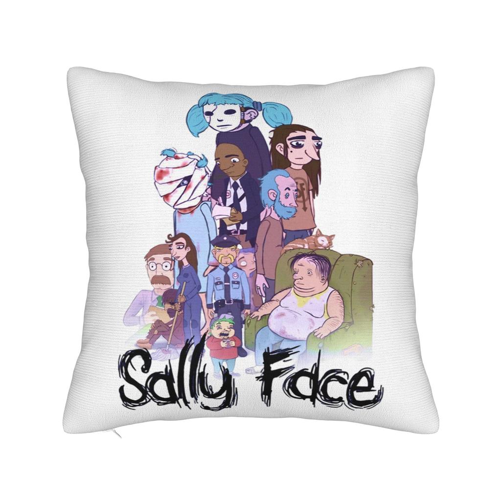 Sally Face Horror Game Pillowcase Soft Polyester Cushion Cover Decor Sal Fisher Throw Pillow Case Cover Home Square 40*40Cm