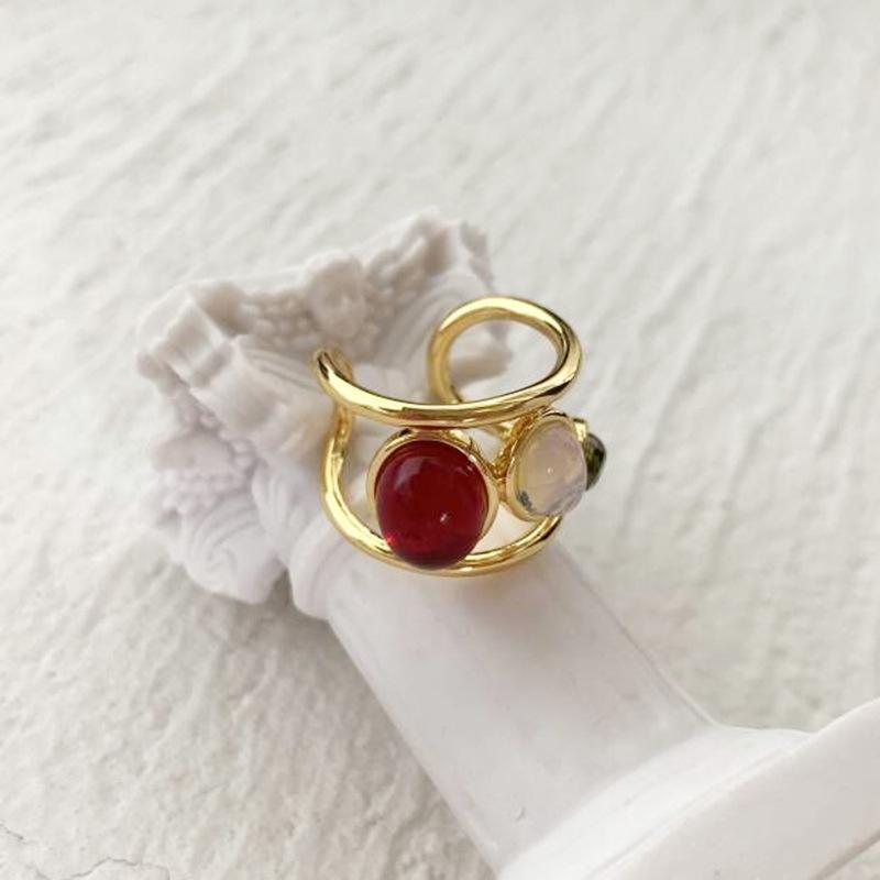 Adjustable High-End Vintage Gem Crystal Ring