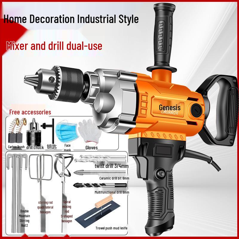 CHUANGYI High-Power Drill & Mixer for Paint, Putty, Concrete, and Coatings