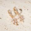 Luxury Leaves Zirconia Dangle Earrings for Women Jewelry