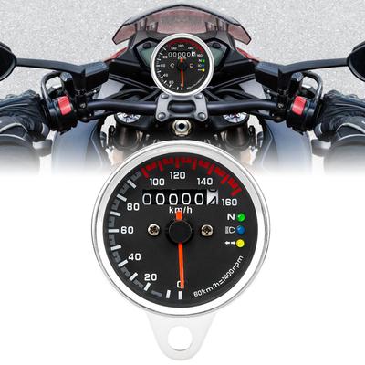 Motorcycle Backlit Steel & Glass Odometer Gauge with Easy Installation Waterproof Motorcycle Gauge Upgrades for Bikes