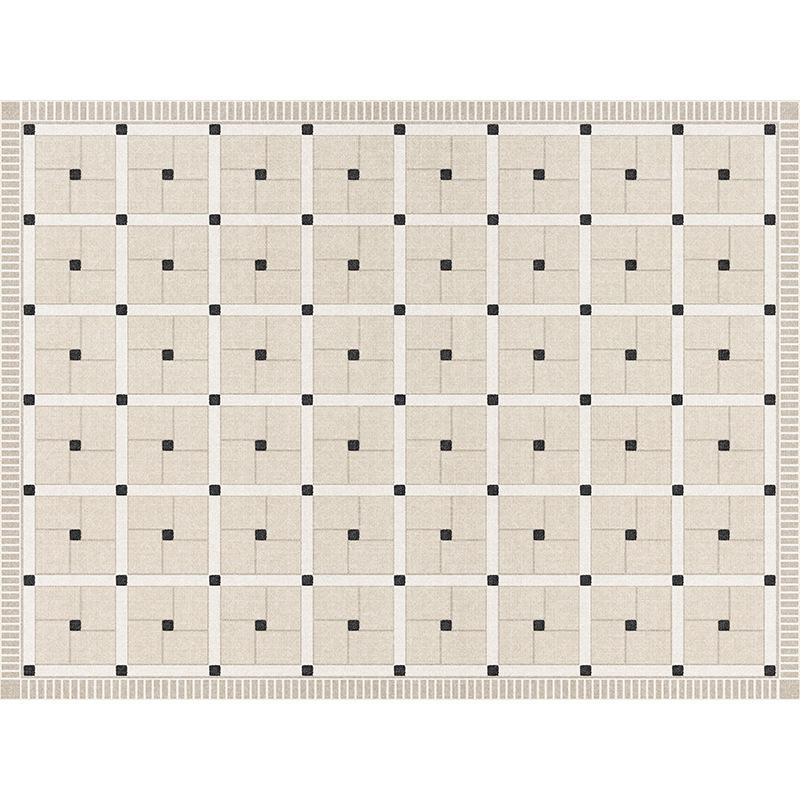 2024 French Cream Black Stone Carpet: Luxury Living Room & Bedroom Floor Mat