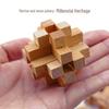 Mini Beechwood Kongming Lock & Luban Nine Ring Puzzle Set - Educational Brain Teaser for Kids & Students