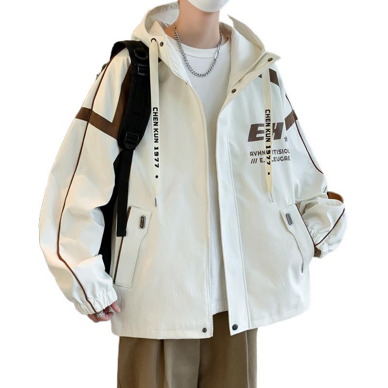 Spring and Autumn Teen Jacket Junior High School Student Trend Hooded Jacket Versatile Casual Jacket