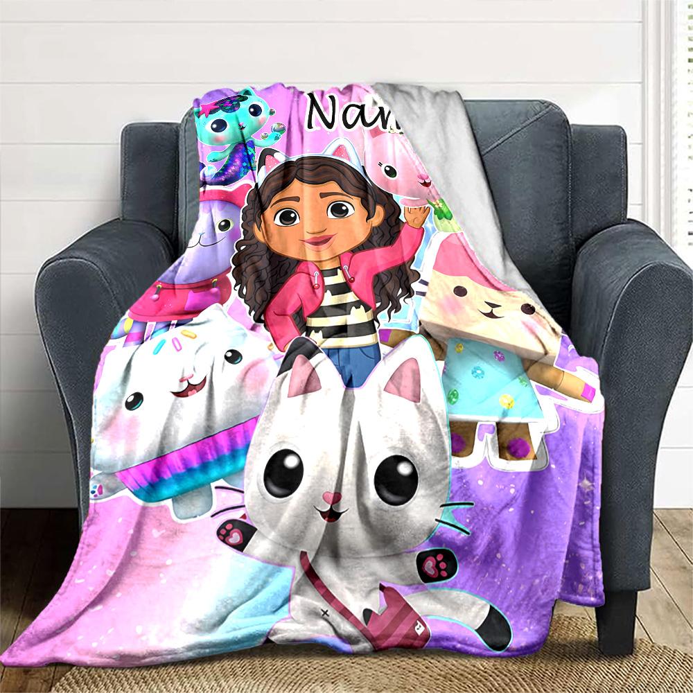 Customizable Gaby's Bubble House4 Throw Blanket – Personalized Name, All-Season Cozy Snug Blanket, Machine Washable, Personalized Blanket