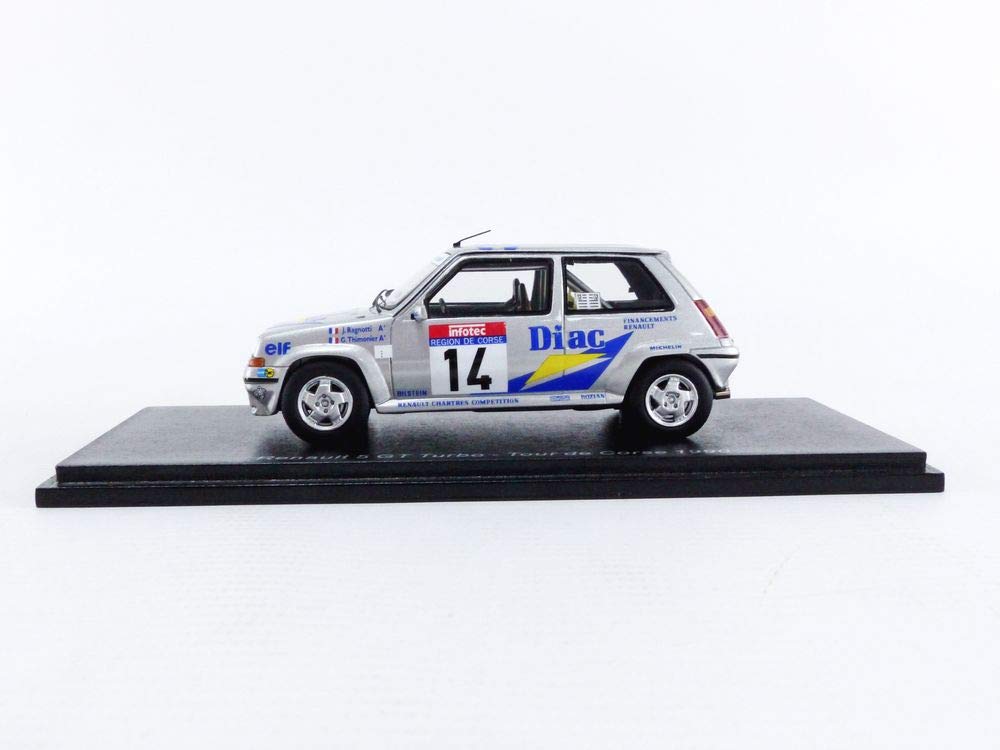 Spark Renault 5 GT Turbo 1990 Tour De Corse Rally France Thimonnier 1/43 #14 J. Ragnotti/G.