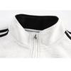 Men's Retro Sporty Style Half Zip Striped Sleeve Letter Embroidered Sweatshirt