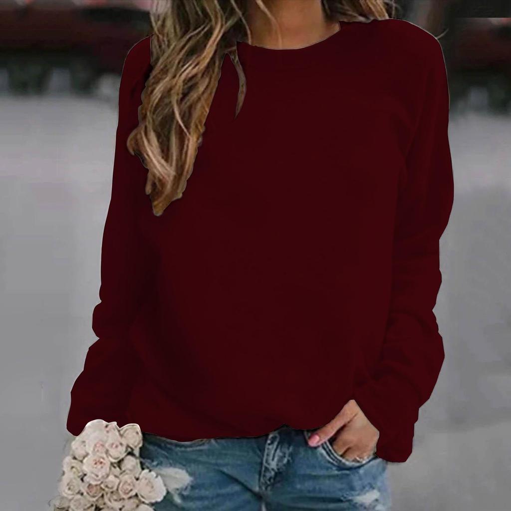 Women's Casual Round Neck Long Sleeve Hoodie - Autumn/Winter 2024 Collection