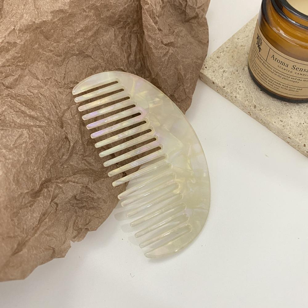 Anti-static Semicircular Comb Wide-tooth Acetate Hair Comb Hawksbill Hair Comb  Travel Accessories