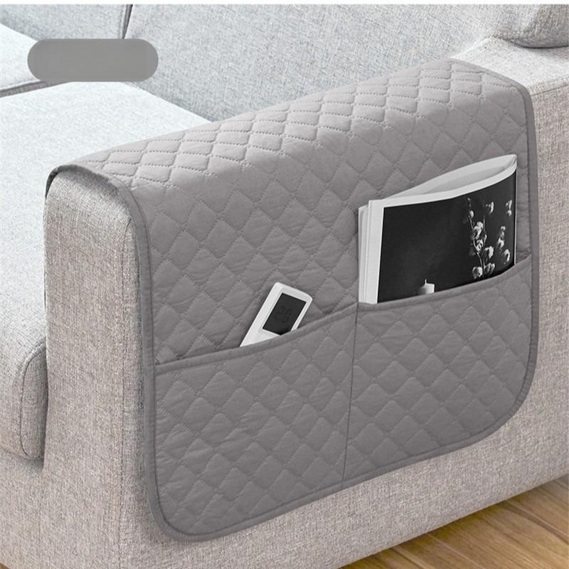 Cover For Sofa Armrest Waterproof Protector With Pockets Removable Anti-Dirty Couch Chair Arm Slipcovers Home