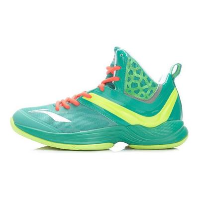 Li Ning Ultra Light 12 Shock Absorption Support Mid-Top Basketball Shoes Unisex Basketball Shoes Green ABFK019-4
