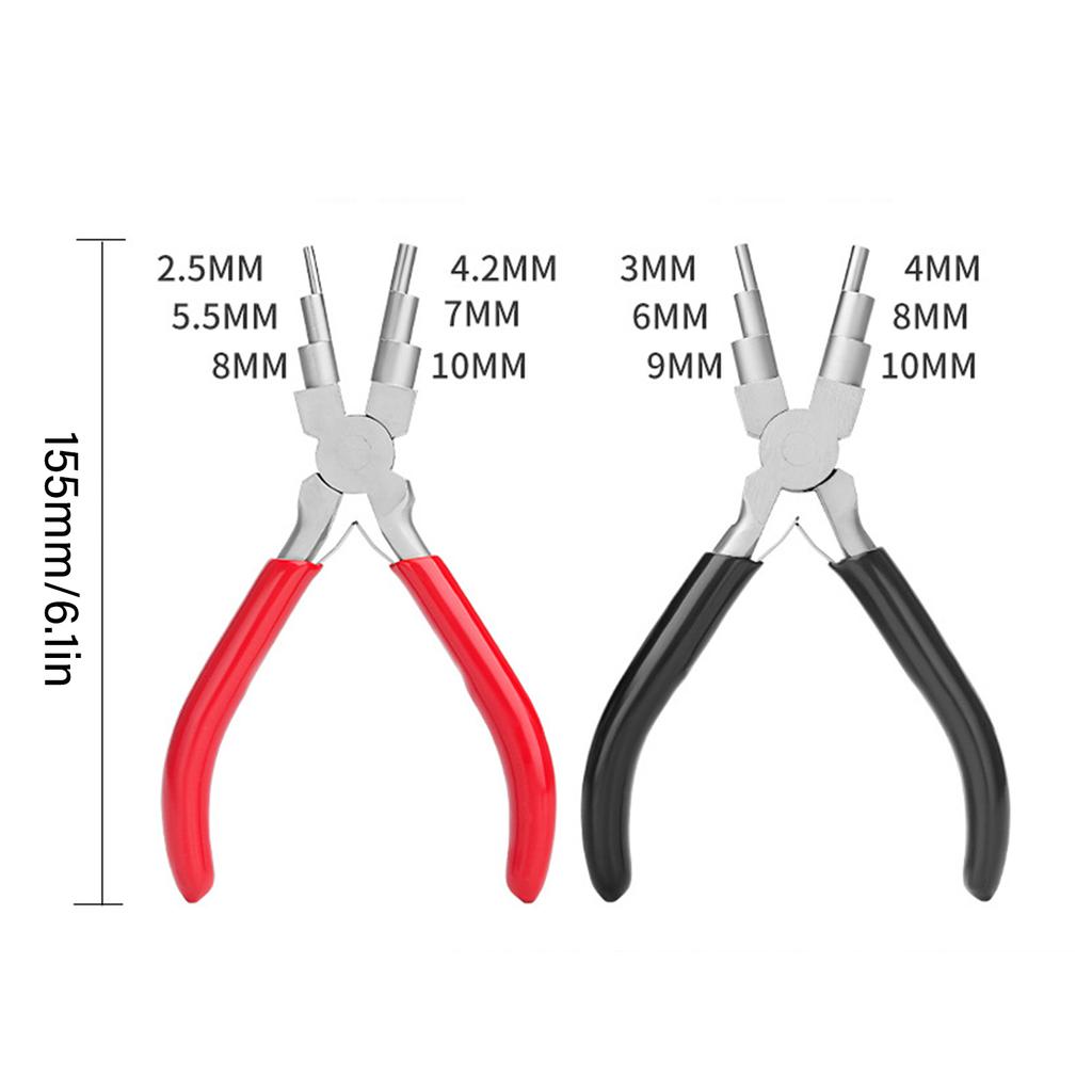 3 sztuki Profesjonalne szczypce jubilerskie Wielofunkcyjne narzędzie do zwijania drutu do tworzenia bransoletek i naszyjników Solidny 6-stopniowy pręt drutowy
