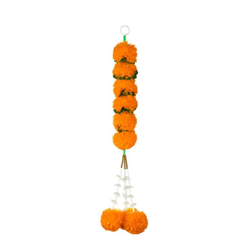 Marigold Hanging Ornament Artificial Marigold Garlands for Decorations Indian/American Wedding Mantles Party Decoration