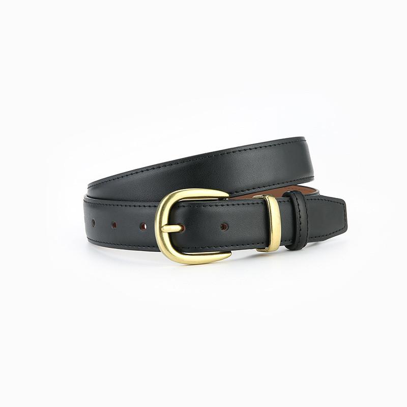 Ladies Leather Belt With Alloy Buckle For Business Casual And Denim Styling