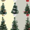 Gold/Silver/Red Mini Christmas Tree Ornament – 20/30/40cm Tabletop Holiday Decoration