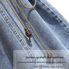 Damen One-Shoulder Puffärmel Denim Patchwork A-Linien Kleid - Sommer 2026 Taillenbetonend Schlanker Stil