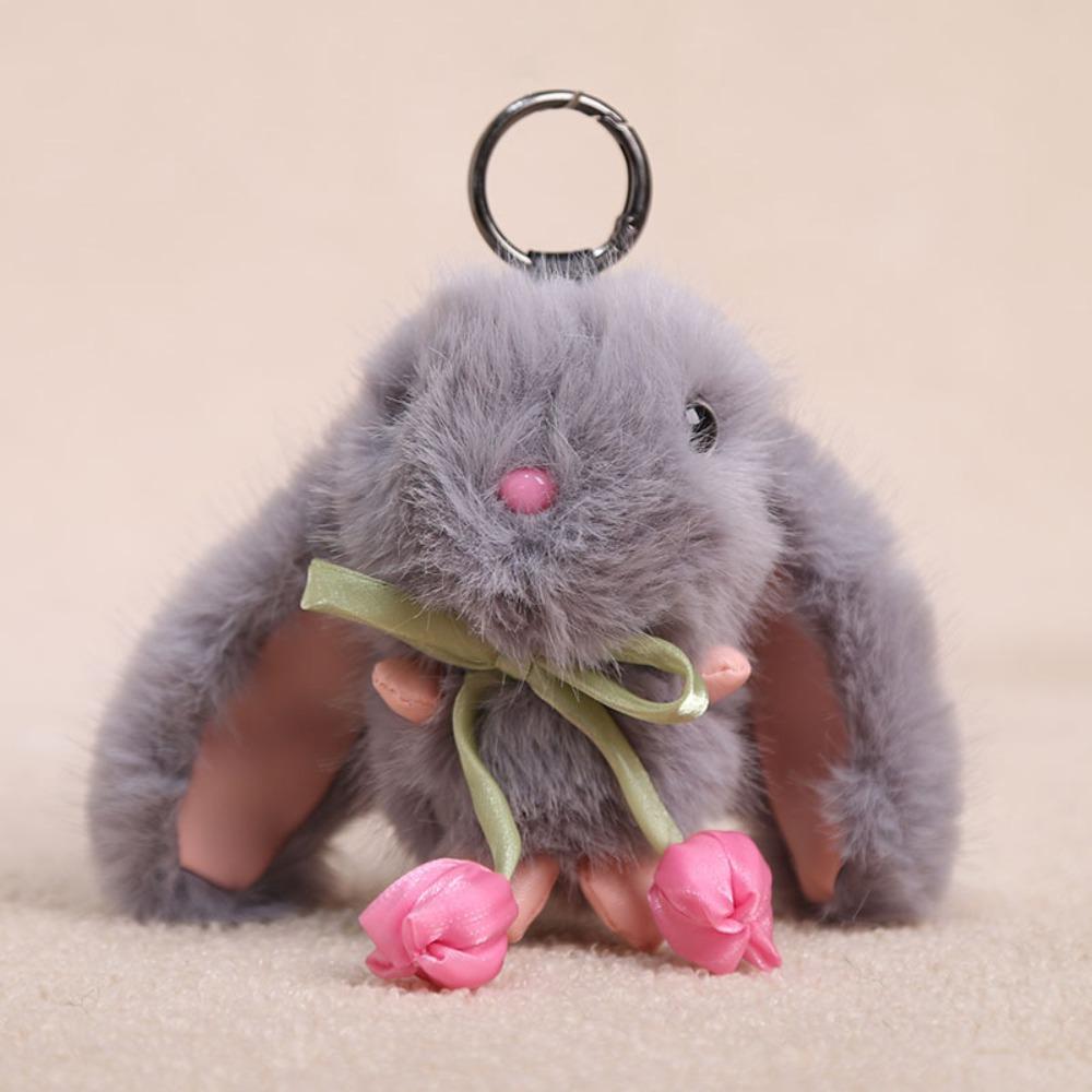 Cute Plush Doll Pendant Soft Cartoon Bunny Keyring Sweet Bag Charm  Hanging Ornaments