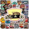 10/50Pcs Vintage Old Car Stickers Retro Modified Car Personality Graffiti Stickers Waterproof Luggage Skateboard Stickers