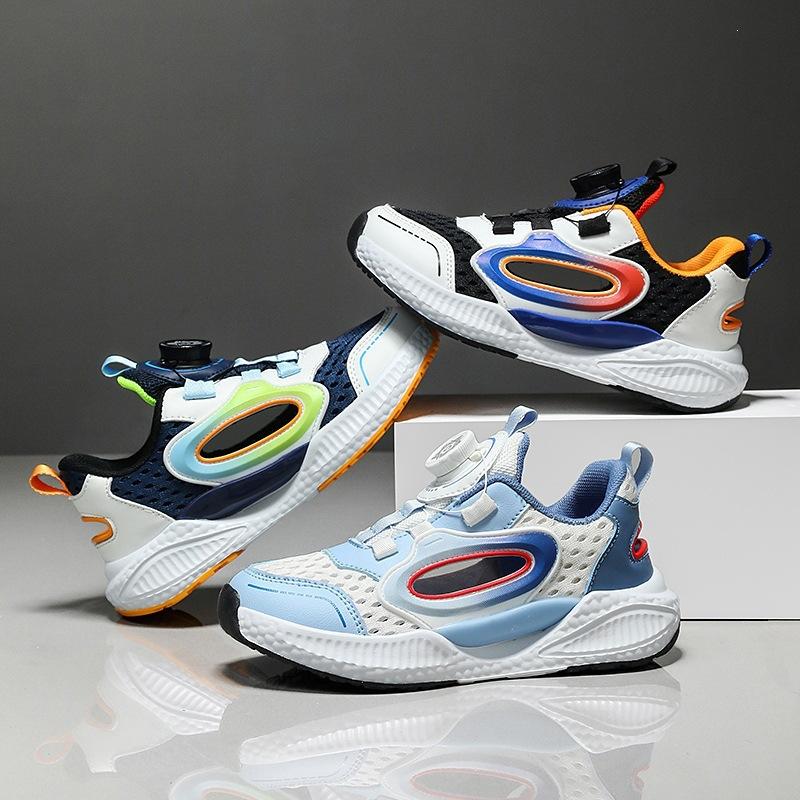 New Summer Styles of Children's Athletic Shoes: Breathable, Open-toe Sneakers for Boys, Suitable for Running