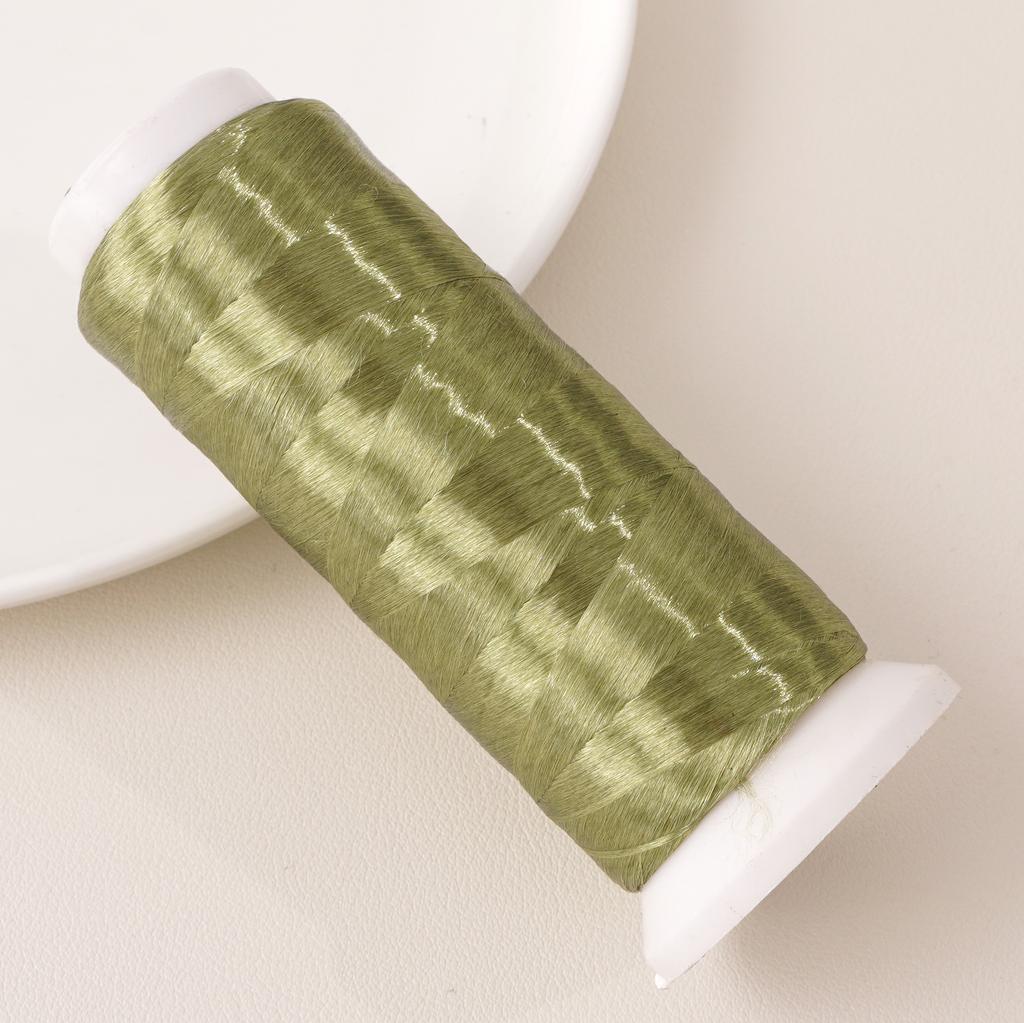 Fil polyester sans nœuds, 1 200 mètres, fil floral enveloppé de velours, pour la fabrication de bracelets, colliers et bijoux