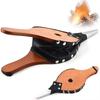 Leather Bellows Manual Air Blower Comfortable Long Handle Fireplace Bellows  Picnic Use