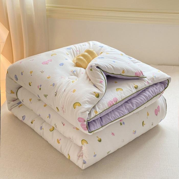 Printed Class A Raw Cotton Soybean Quilt Thickened Spring And Autumn Quilt Soybean Fiber Winter Quilt