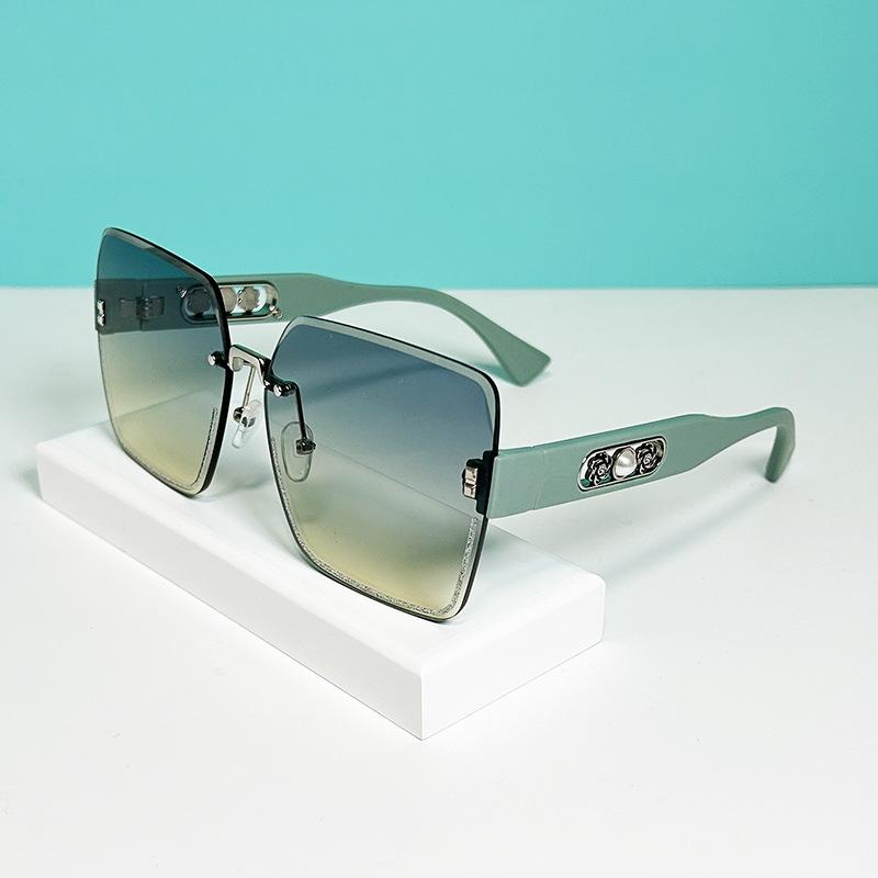 

Pearl Glitter Seven Rainbow Glasses Frameless Trimmed Premium Flower Sunglasses Sunglasses тиффани синий