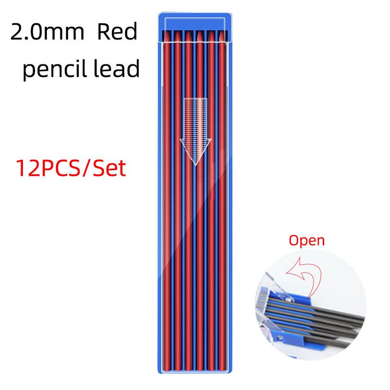 Black Tech Multi-Color 2.0mm Automatic Graphite Pencil with Replaceable Lead - No Sharpening Needed, Ideal for Drawing & Engineering