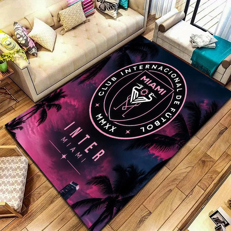 Inter Miami CF Carpet Rug for Living Room Bedroom Home Sofa Decoration,Kids play Non-slip Floor Mat