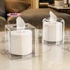 M-Simple Acrylic Square/Round Tissue Box Living Room Desktop Transparent Napkin Box Ins Style Home Creative Bathroom Storage