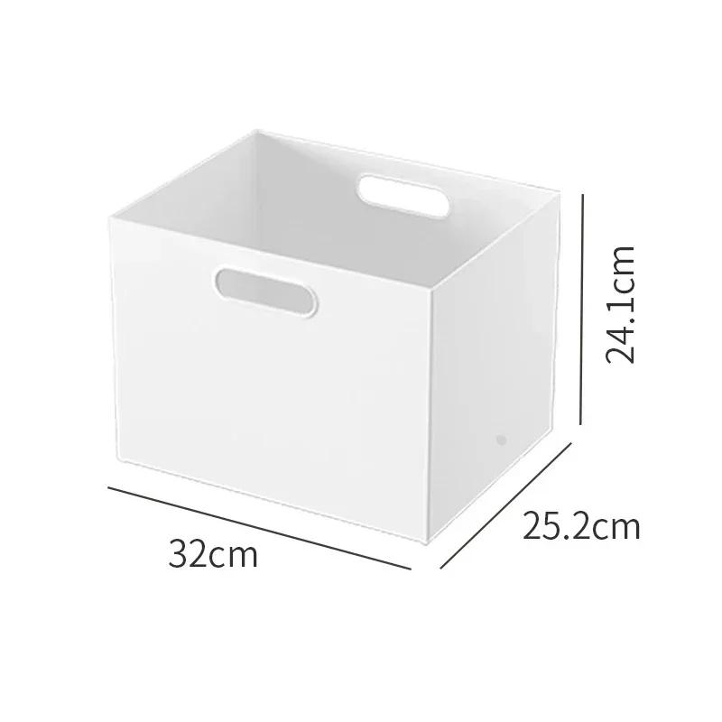 

Office File Storage Basket Cabinet Storage Box Home Desktop Storage Organizer Box Space Saving Stackable Snack Toy Plastic Box